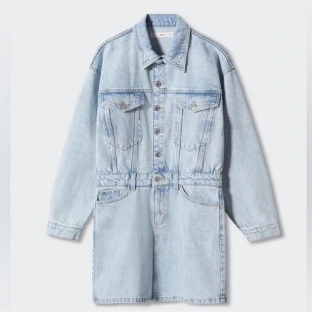 MANGO - DENIM MINI DRESS